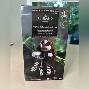 Ashland Halloween Animated Rag Doll on Tricycle NEW
